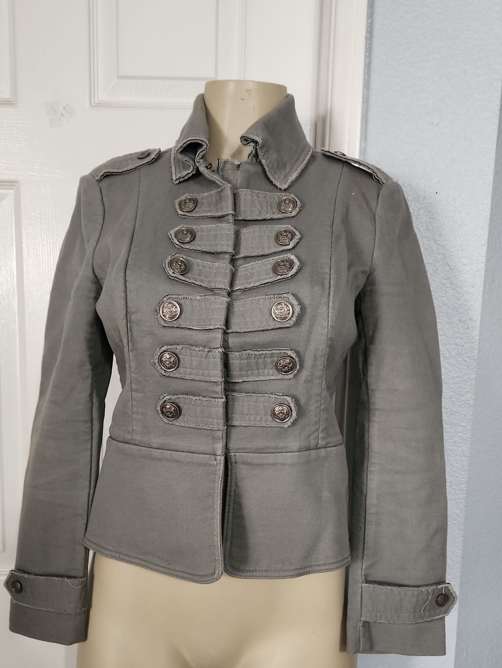 Banana Republic Gray Military-Inspired Women's Blazer